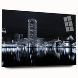 Large abstract wall art in muted gray and blue tones on canvas, ideal for bedroom or dining room decor.