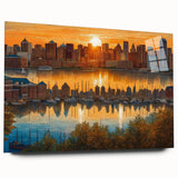 Sunset Baltimore Skyline Art - Warm and Vibrant Cityscape Decor