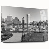 Timeless Baltimore Skyline Art - Black and White Cityscape Decor