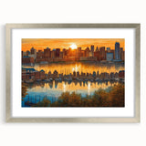Sunset Baltimore Skyline Art - Warm and Vibrant Cityscape Decor