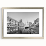 Historic Baltimore Harbor Art - Black and White Cityscape Decor