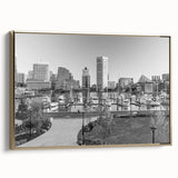 Timeless Baltimore Skyline Art - Black and White Cityscape Decor