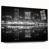 Large abstract wall art featuring swirling blue and gray tones on canvas, suitable for bedroom or dining room decor.