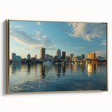 Vintage poster art of a cityscape in black and gray tones on rolled canvas, ideal for bedroom wall decor.