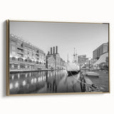 Historic Baltimore Harbor Art - Black and White Cityscape Decor