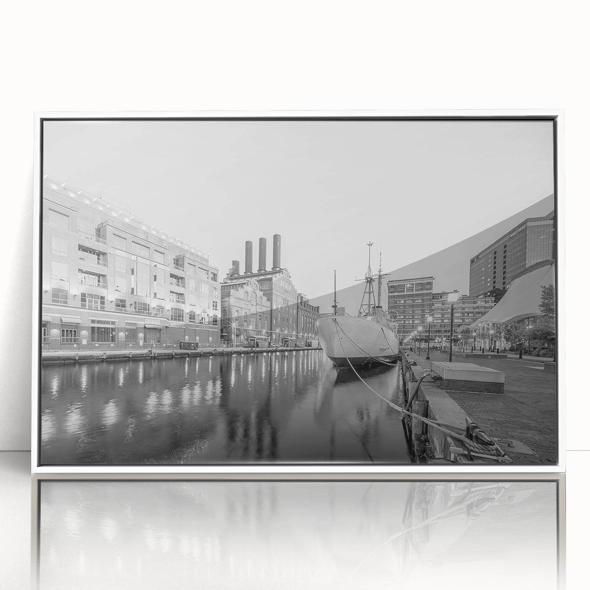 Art deco poster of a stylized cityscape in pastel shades on canvas, suitable for modern nursery wall art.