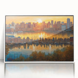 Sunset Baltimore Skyline Art - Warm and Vibrant Cityscape Decor