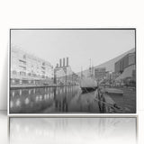 Historic Baltimore Harbor Art - Black and White Cityscape Decor
