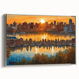 Sunset Baltimore Skyline Art - Warm and Vibrant Cityscape Decor