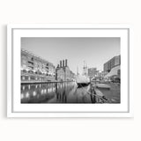 Historic Baltimore Harbor Art - Black and White Cityscape Decor