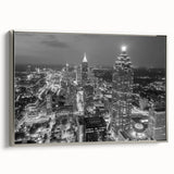 Landscape art painting featuring a colorful vintage cityscape on a black background, ideal for living room decor.