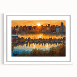 Sunset Baltimore Skyline Art - Warm and Vibrant Cityscape Decor