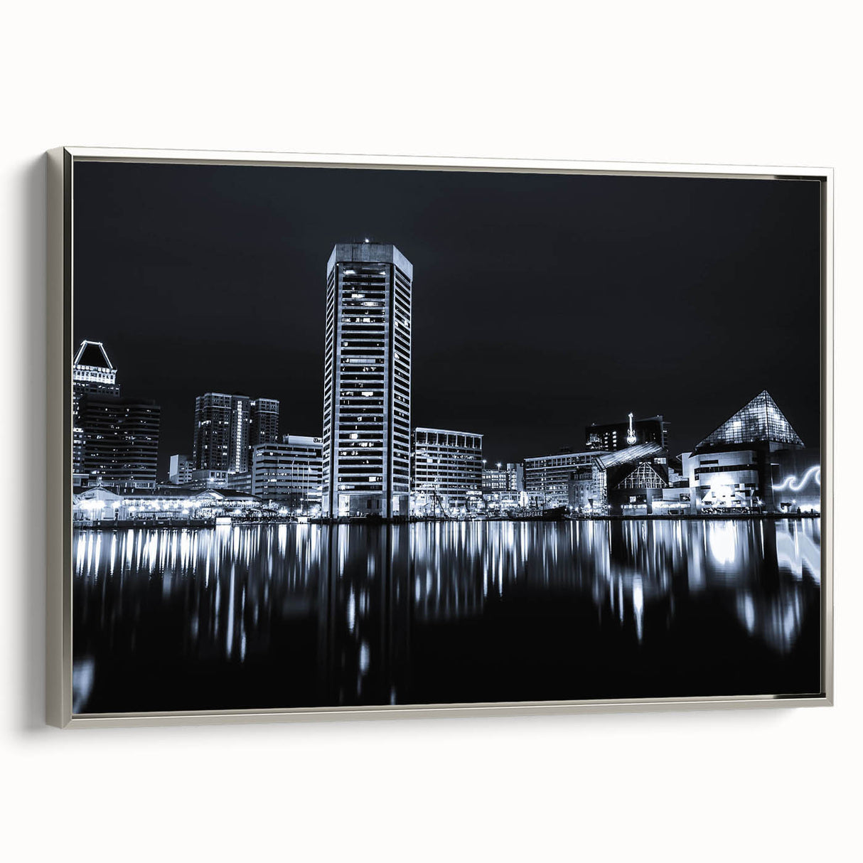 Landscape art painting featuring a vintage poster-style cityscape in colorful art tones on a black background.