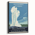Vintage Yellowstone Old Faithful Poster - Retro National Park Art