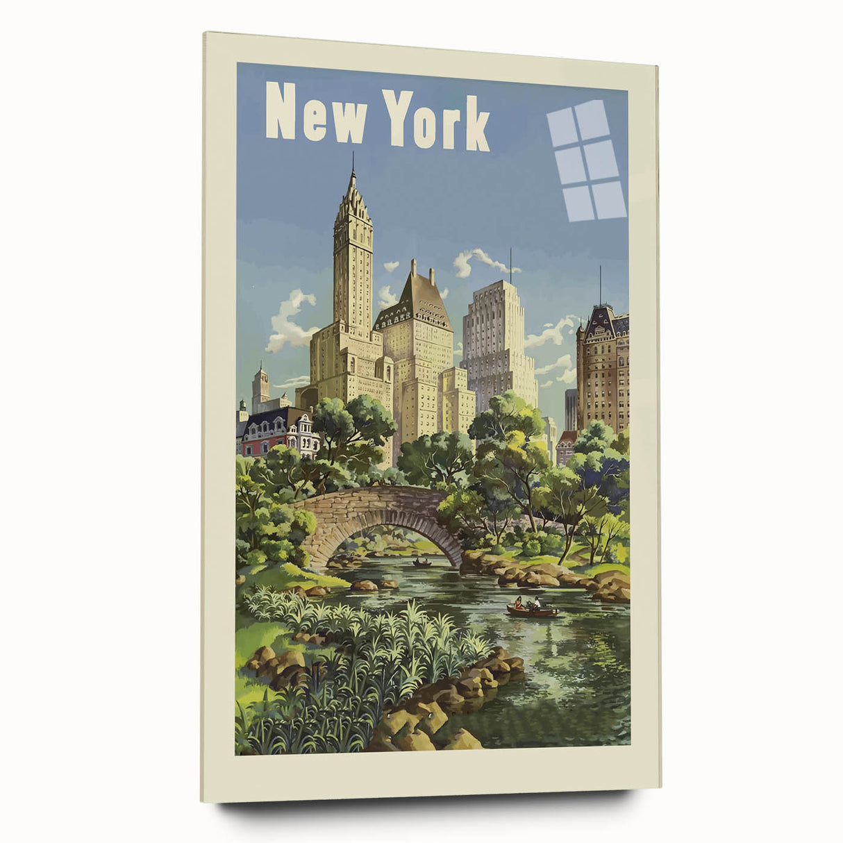 Retro New York Poster – Vintage Central Park Art Print