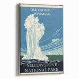 Vintage Yellowstone Old Faithful Poster - Retro National Park Art