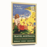 Australia Retro Beach Travel Poster | Vintage Coastal Escape Art
