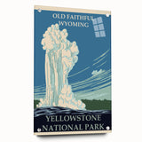 Vintage Yellowstone Old Faithful Poster - Retro National Park Art