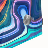 Vibrant Fluid Abstract Wall Art – Modern Teal and Blue Canvas Print