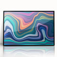 Vibrant Fluid Abstract Wall Art – Modern Teal and Blue Canvas Print