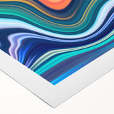 Vibrant Fluid Abstract Wall Art – Modern Teal and Blue Canvas Print