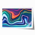 Vibrant Fluid Abstract Wall Art – Modern Teal and Blue Canvas Print