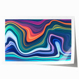 Vibrant Fluid Abstract Wall Art – Modern Teal and Blue Canvas Print