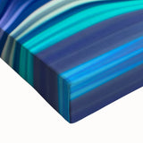 Vibrant Fluid Abstract Wall Art – Modern Teal and Blue Canvas Print