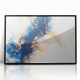 Modern Luxury Abstract Painting – High-End Navy & Gold Canvas Print