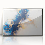 Modern Luxury Abstract Painting – High-End Navy & Gold Canvas Print