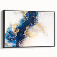Modern Luxury Abstract Painting – High-End Navy & Gold Canvas Print