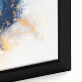 Modern Luxury Abstract Painting – High-End Navy & Gold Canvas Print