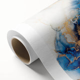 Modern Luxury Abstract Painting – High-End Navy & Gold Canvas Print