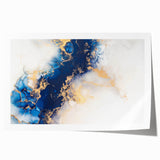 Modern Luxury Abstract Painting – High-End Navy & Gold Canvas Print