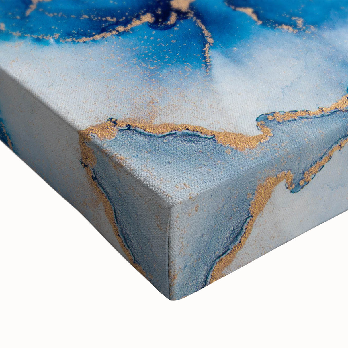 Modern Luxury Abstract Painting – High-End Navy & Gold Canvas Print