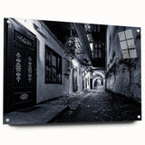 Black and White Urban Scenery Wall Art – Cityscape Photography Print