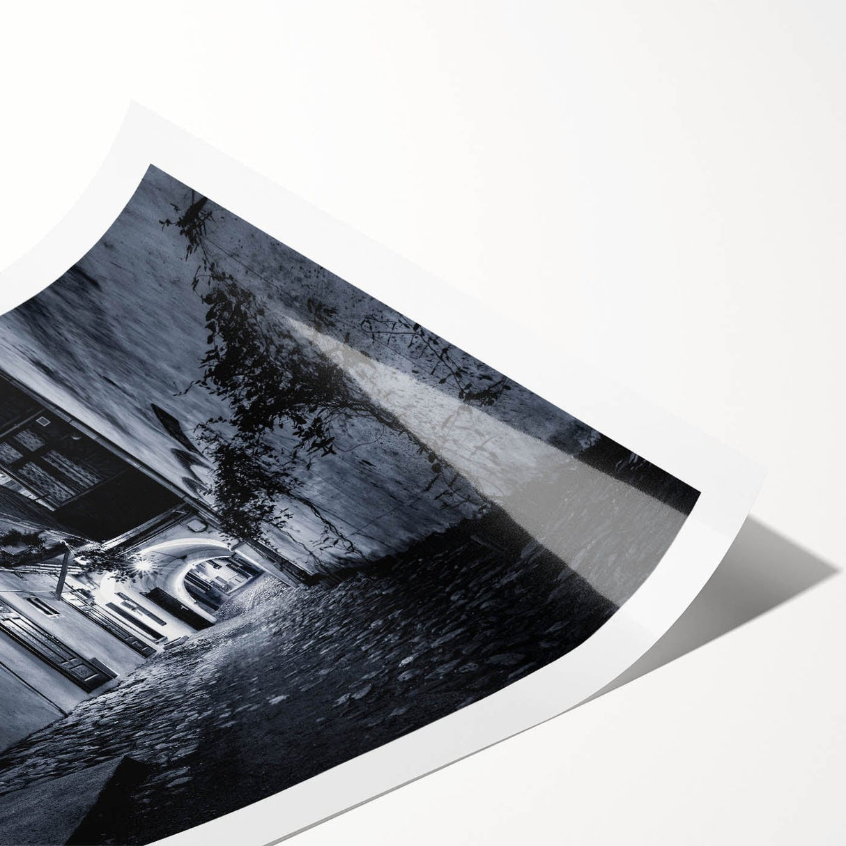 Black and White Urban Scenery Wall Art – Cityscape Photography Print