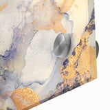 Contemporary Fluid Art Pieces – Gold & Gray Ink Swirl Canvas