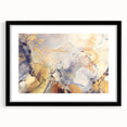 Contemporary Fluid Art Pieces – Gold & Gray Ink Swirl Canvas