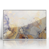 Contemporary Fluid Art Pieces – Gold & Gray Ink Swirl Canvas