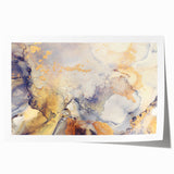 Contemporary Fluid Art Pieces – Gold & Gray Ink Swirl Canvas