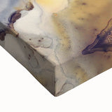 Contemporary Fluid Art Pieces – Gold & Gray Ink Swirl Canvas