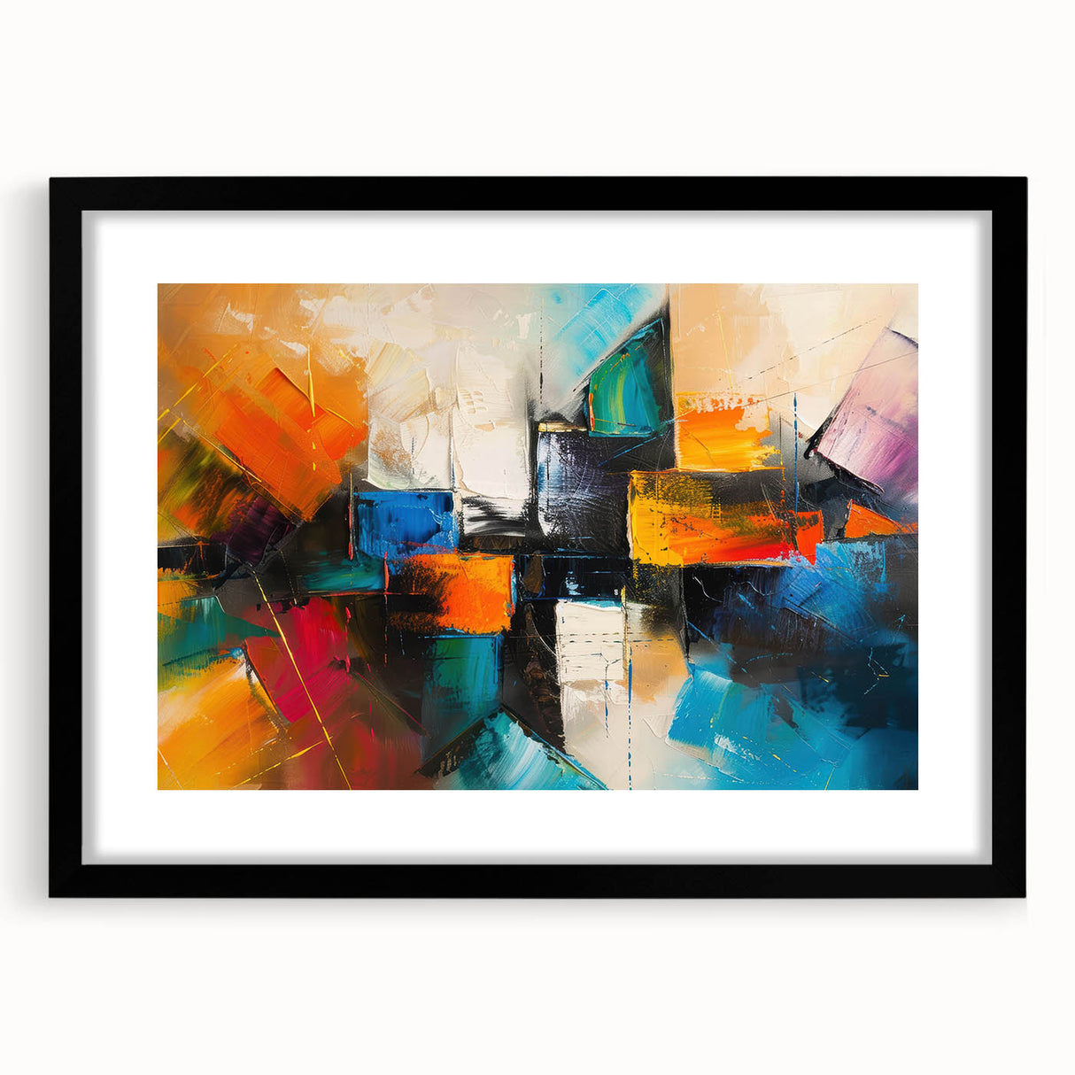 Bold Abstract Wall Art – High-Contrast Geometric Canvas Prints