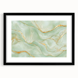 Upscale Abstract Art Collection – Mint Green & Gold Wall Decor