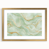 Upscale Abstract Art Collection – Mint Green & Gold Wall Decor