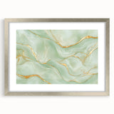 Upscale Abstract Art Collection – Mint Green & Gold Wall Decor