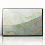Upscale Abstract Art Collection – Mint Green & Gold Wall Decor