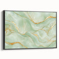 Upscale Abstract Art Collection – Mint Green & Gold Wall Decor