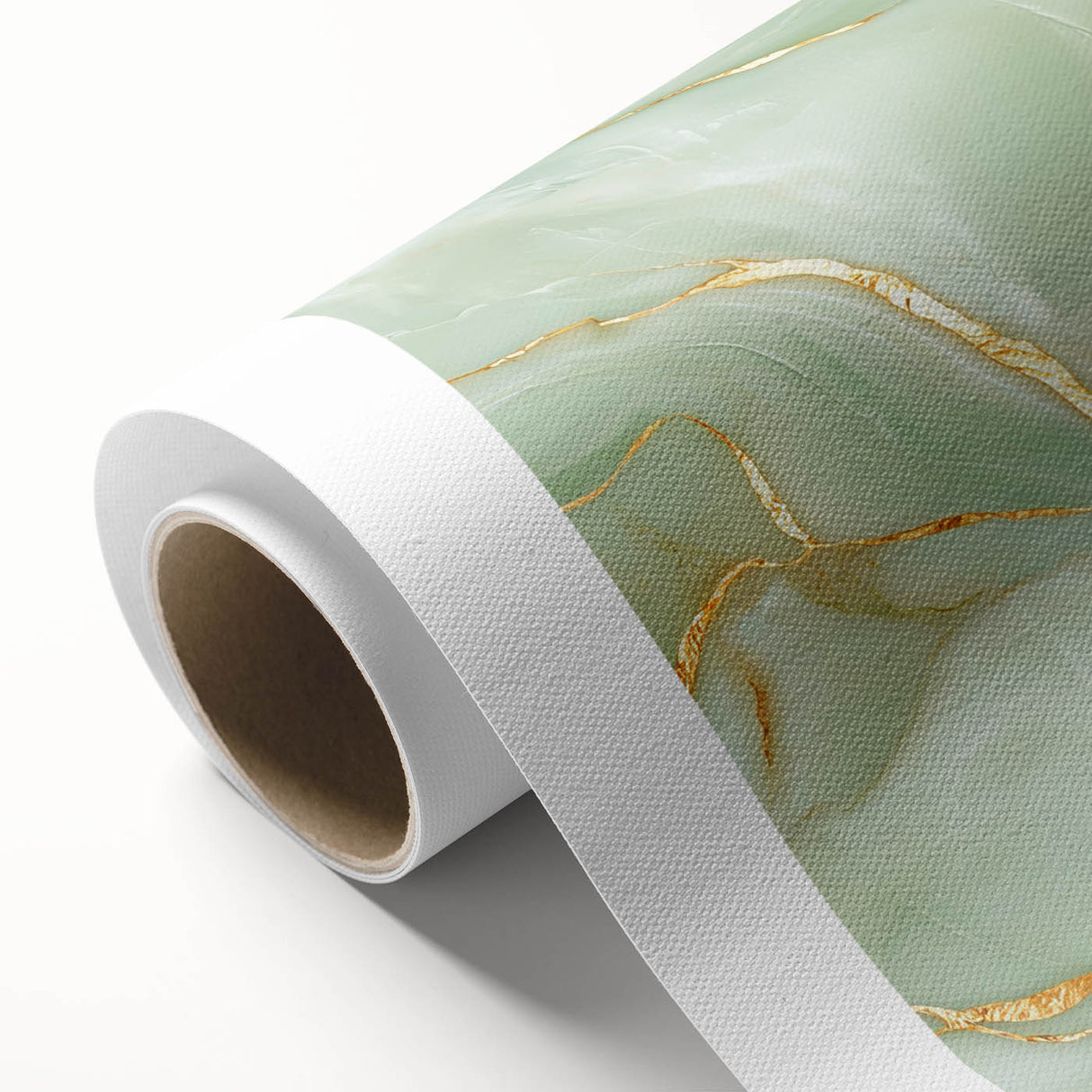 Upscale Abstract Art Collection – Mint Green & Gold Wall Decor