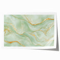 Upscale Abstract Art Collection – Mint Green & Gold Wall Decor